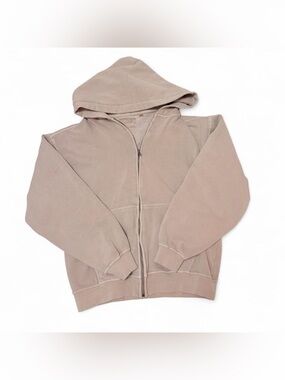 PacSun Hooded Zip-Up Jacket in Beige